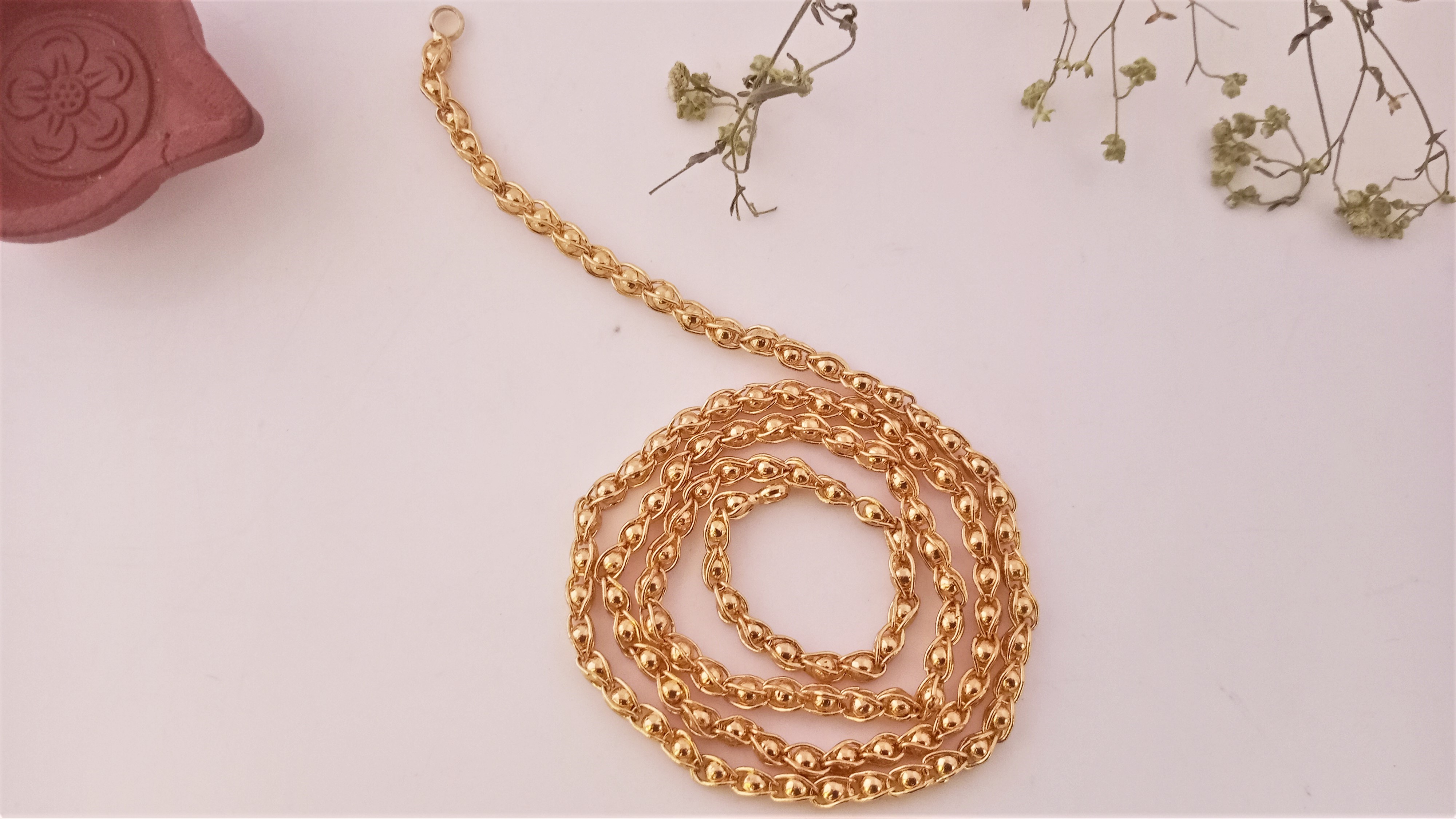Diyas 24"(60cm) Chain  Expertly Gold plated I/sBall