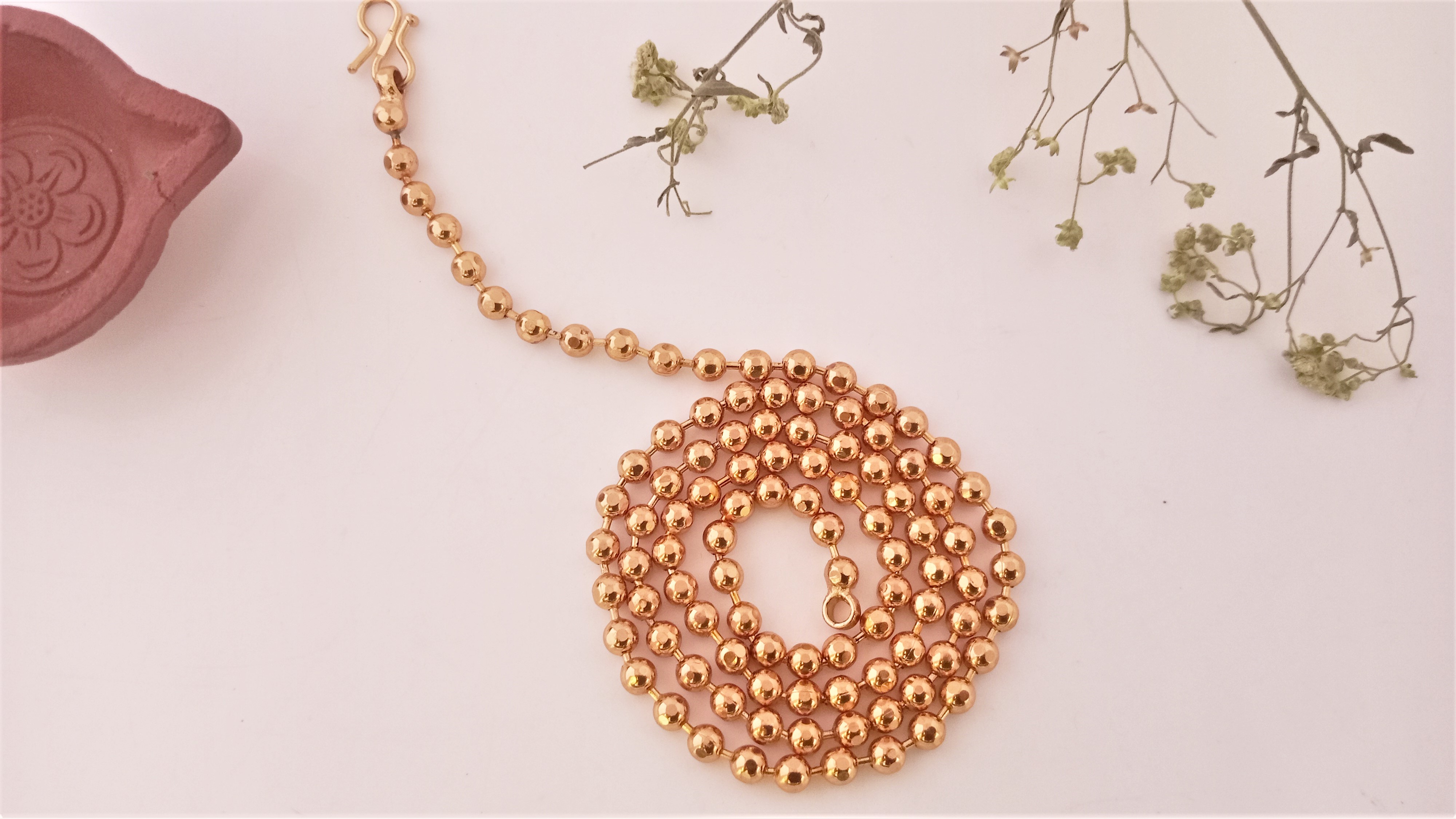 Diyas 24"(60cm) Chain  Expertly Gold plated FBall