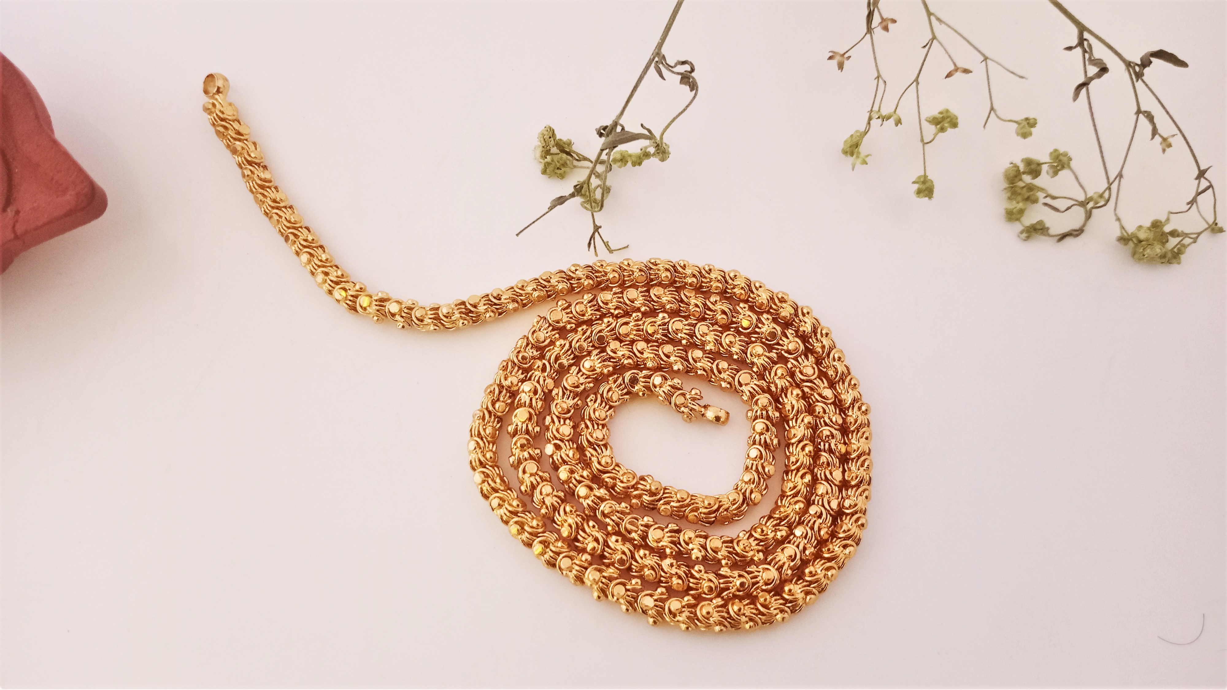 Diyas 24"(60cm) Chain  Expertly Gold plated Bali