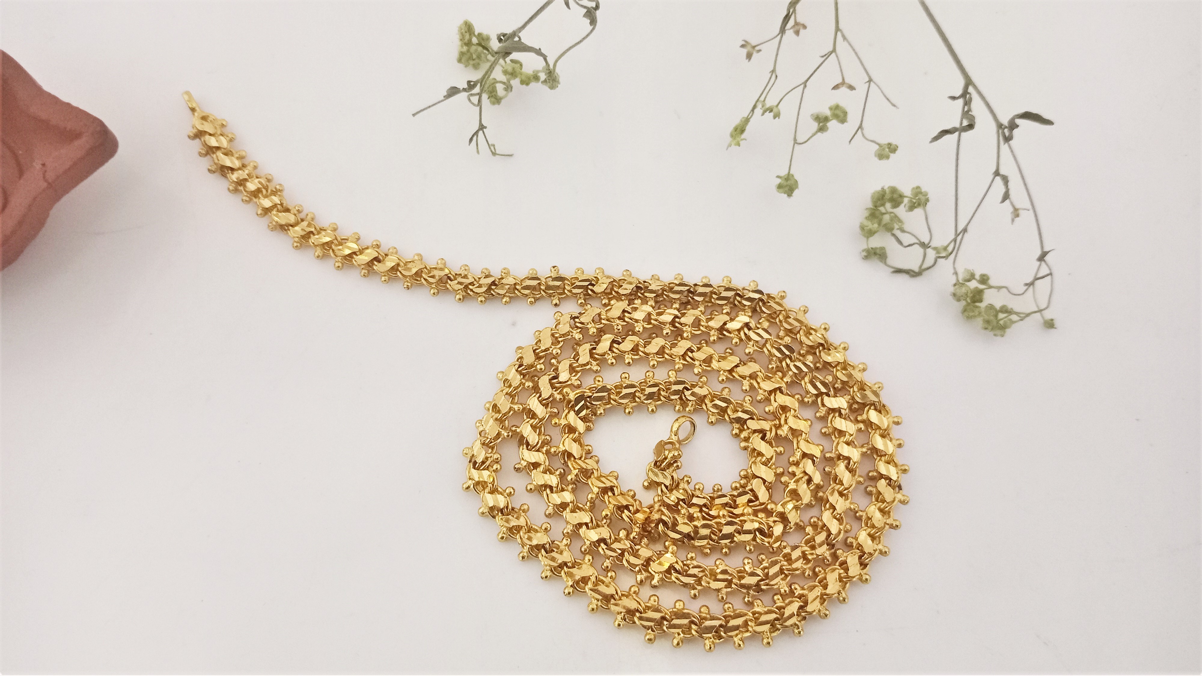 Diyas 24"(60cm) Chain  Expertly Gold plated SstrpArum